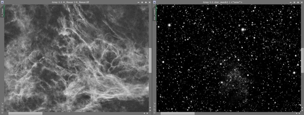 Veil Nebula example after using 2× upsampling.